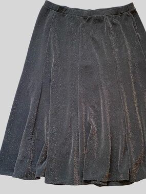 Chico's Travelers Hot Fudge Metallic Glam Jordie Holiday Party Skirt- Sz 3 (XL)